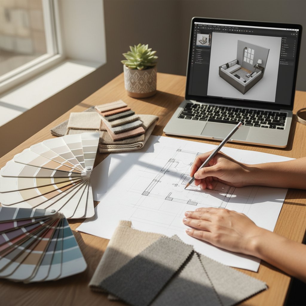 Completed interior design project